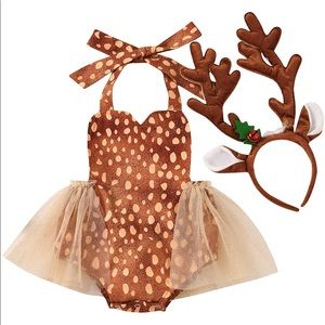 🎄 Baby Girls Reindeer Christmas outfit